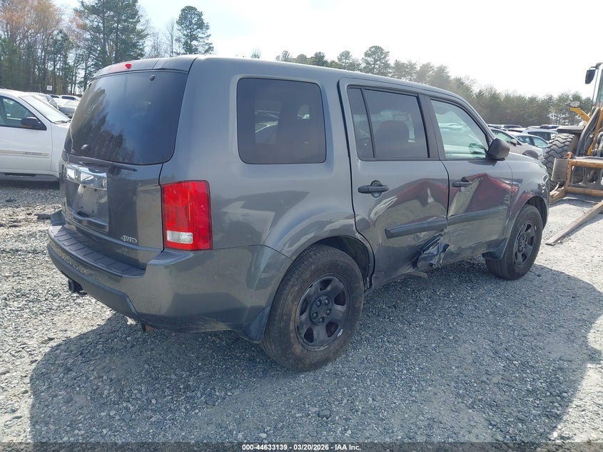 Vin: 5fnyf4h22bb052698, lot: 45130119, honda pilot lx 20114