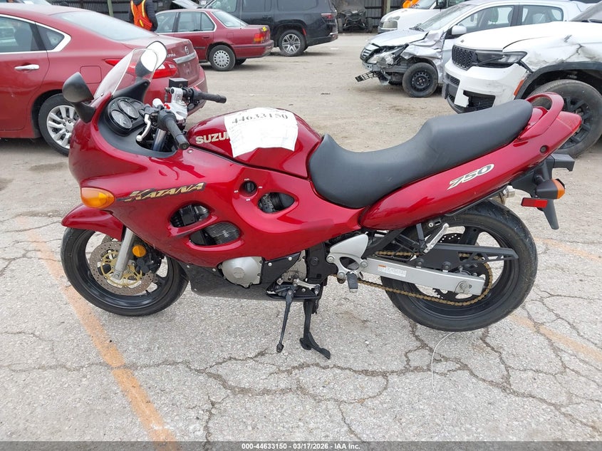 2000 Suzuki Gsx750 F VIN: JS1GR7GA2Y2100820 Lot: 44633150