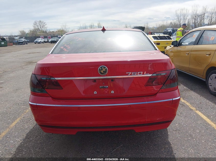 2006 BMW 750Li VIN: WBAHN83586DT63820 Lot: 44633342