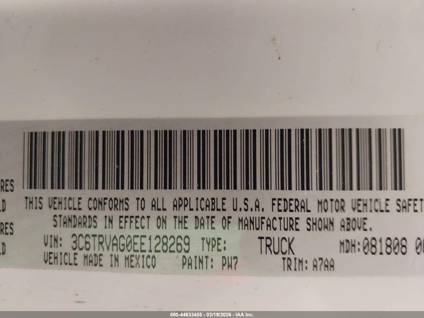 2014 Ram Promaster 1500 Low Roof