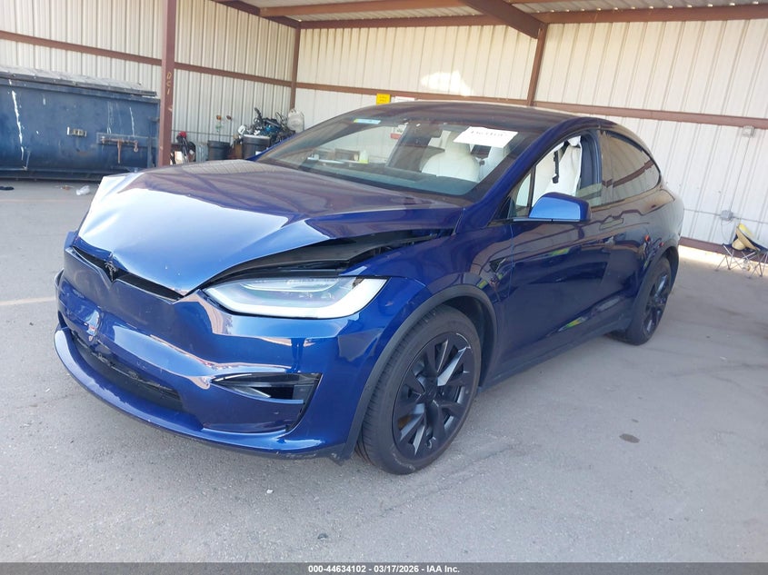Vin: 7saxcbe61nf337108, lot: 45131082, tesla model x plaid tri motor all-wheel drive 20222