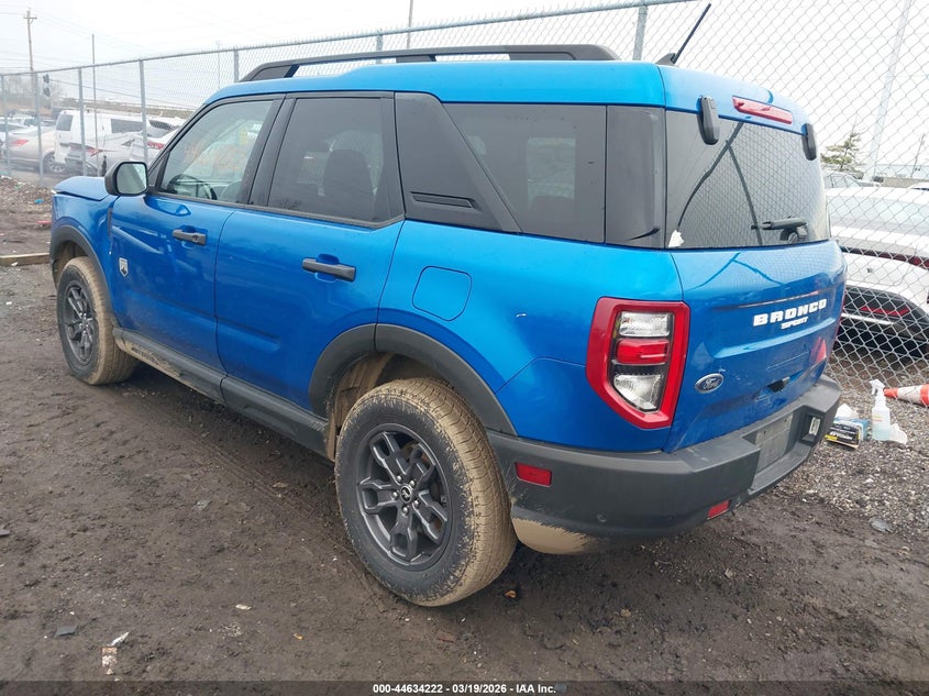 Vin: 3fmcr9b60nre20384, lot: 45131202, ford bronco sport big bend 20223