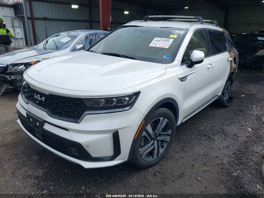 Vin: kndrmdlh4n5083494, lot: 45132329, kia sorento plug-in hybrid sx prestige 20222