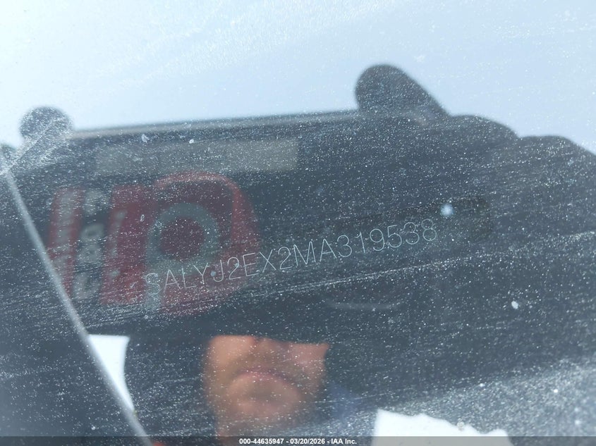 2021 Land Rover Range Rover Velar P250 S VIN: SALYJ2EX2MA319538 Lot: 44635947