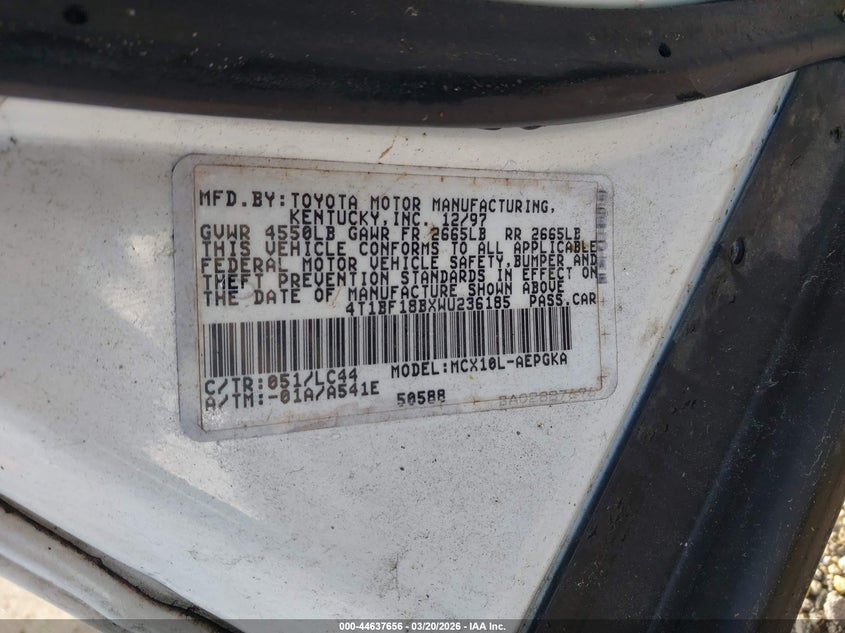 1998 Toyota Avalon Xls VIN: 4T1BF18BXWU236185 Lot: 44637656