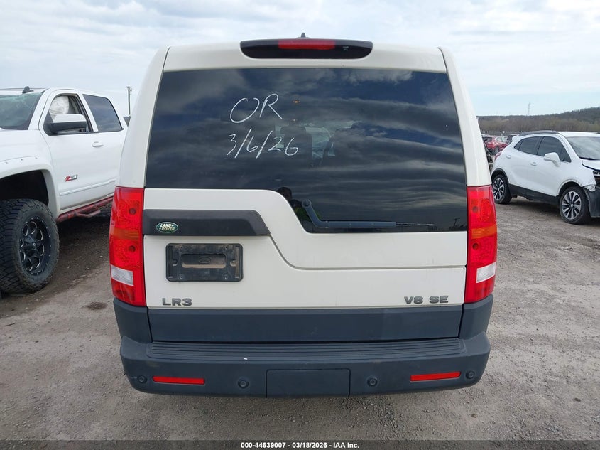 2008 Land Rover Lr3 V8 Se VIN: SALAE25498A481491 Lot: 44639007