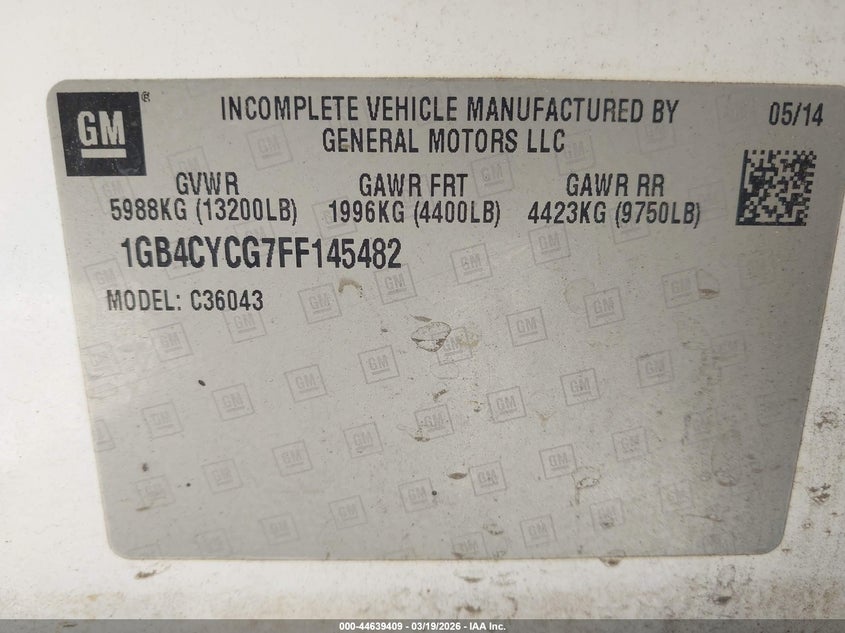 2015 CHEVROLET SILVERADO 3500HD CHASSIS auction photo 8
