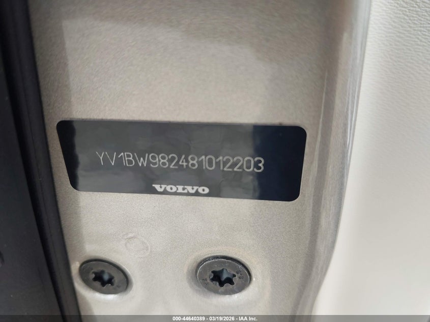 2008 Volvo V70 3.2 VIN: YV1BW982481012203 Lot: 44640389