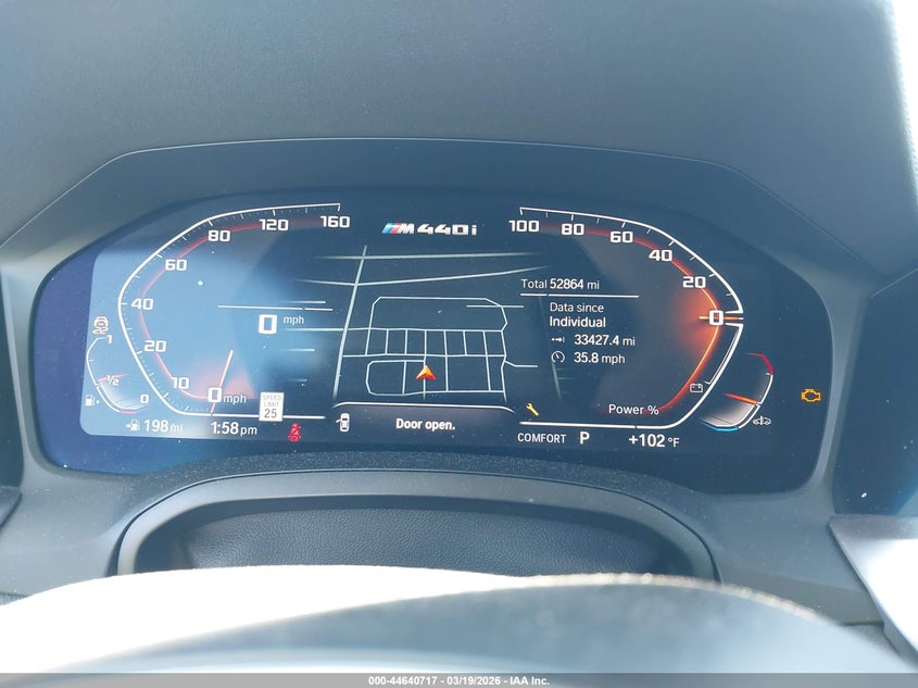 2021 BMW M440I xDrive VIN: WBA13AR04MCF72259 Lot: 44640717