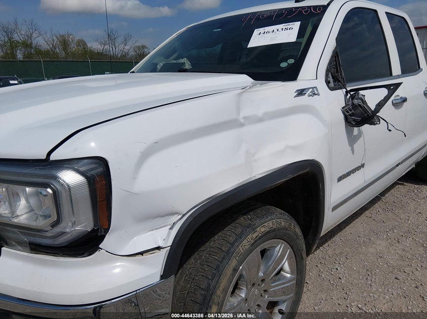2017 Gmc SIERRA 5.3 1500 Slt white Lot 111044643386 Vin 1GTV2NEC8HZ200390