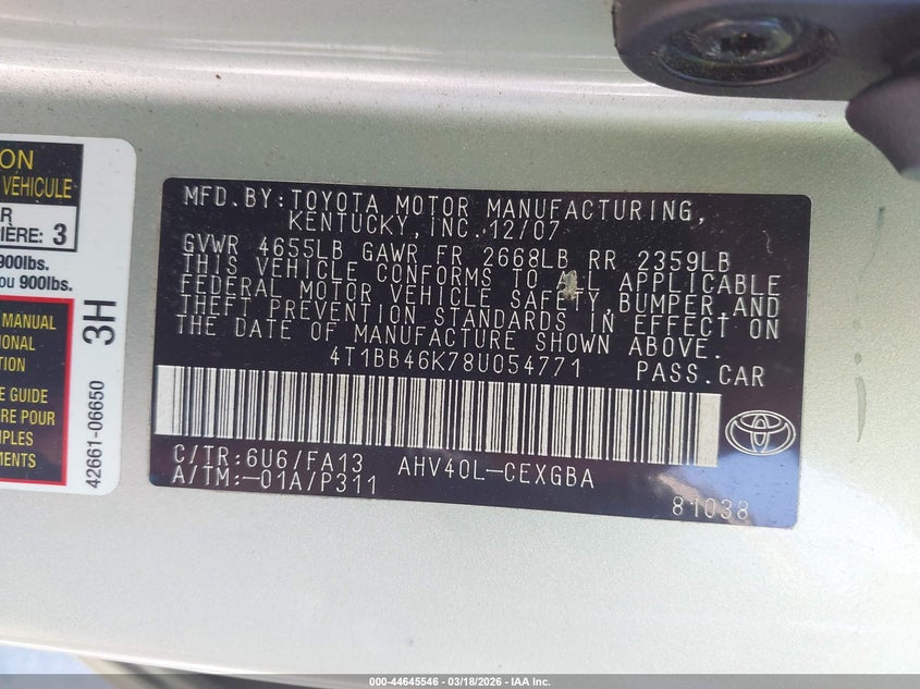 2008 Toyota Camry Hybrid