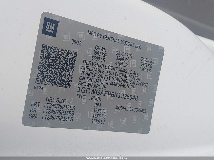 2019 Chevrolet Express 2500 Work Van