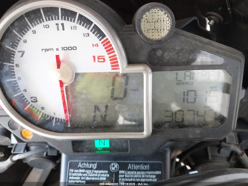 2011 BMW S 1000 Rr VIN: WB1051707BZV43158 Lot: 44646300