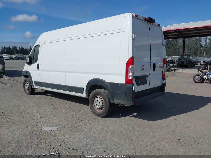 Vin: 3c6lrvdg3se504552, lot: 45144122, ram promaster 2500 tradesman high roof 159 wb w/pass seat 20253