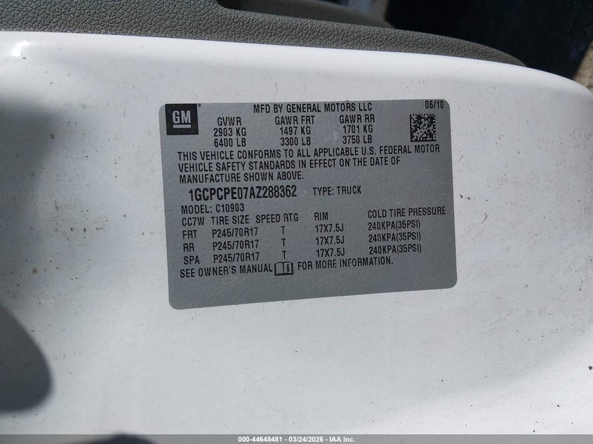 2010 Chevrolet Silverado 1500 Work Truck