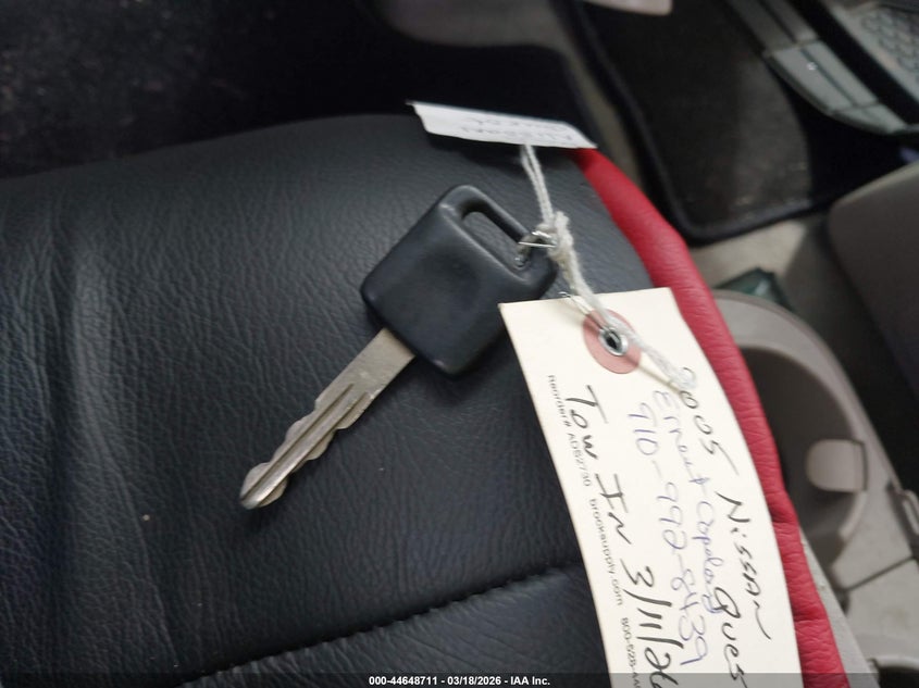 2005 Nissan Quest 3.5 S VIN: 5N1BV28U55N101358 Lot: 44648711