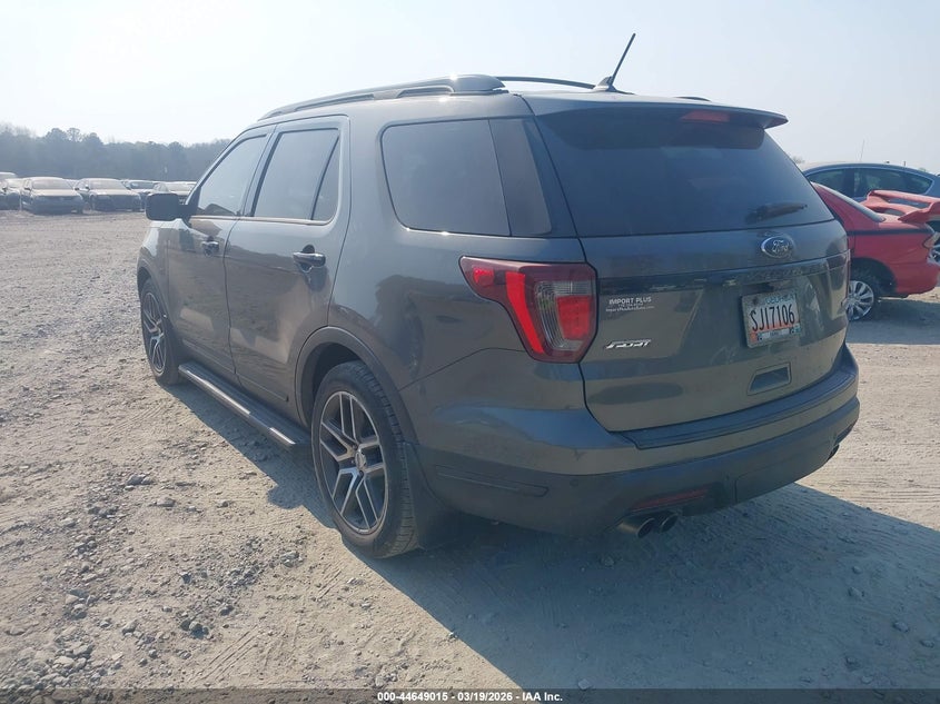 Vin: 1fm5k8gt7jgb06397, lot: 45146054, ford explorer sport 20183