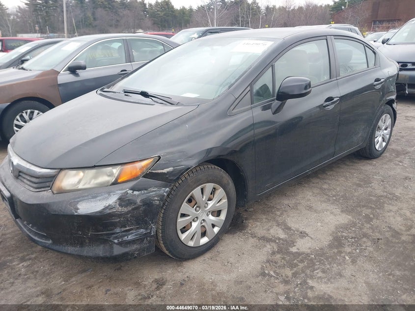 2012 Honda Civic 1.8 Lx black Lot 111044649070 Vin 2HGFB2F58CH583292