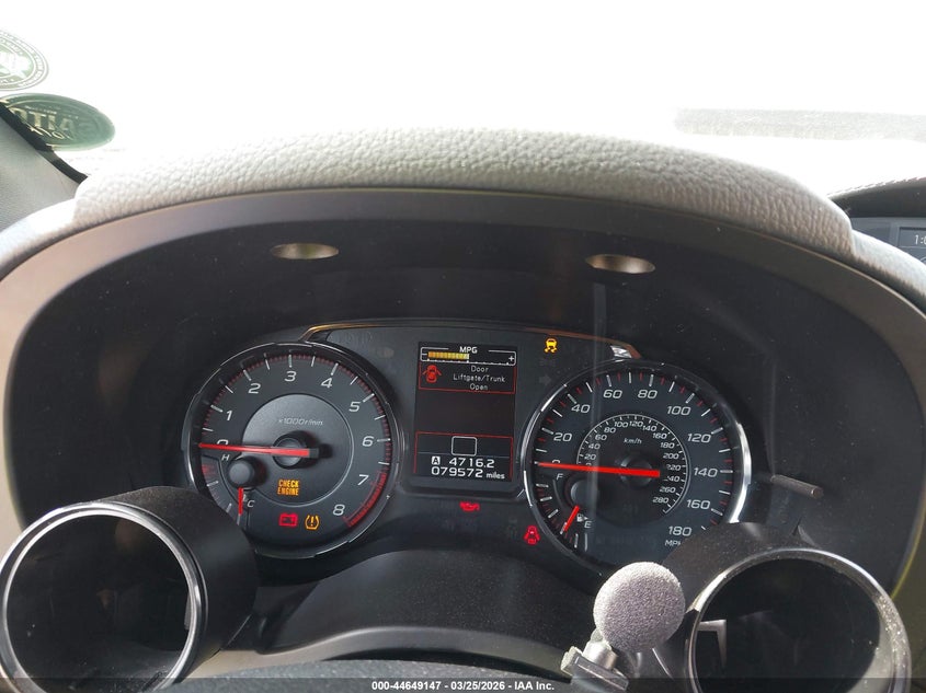 2020 Subaru Wrx VIN: JF1VA1A66L9832413 Lot: 44649147