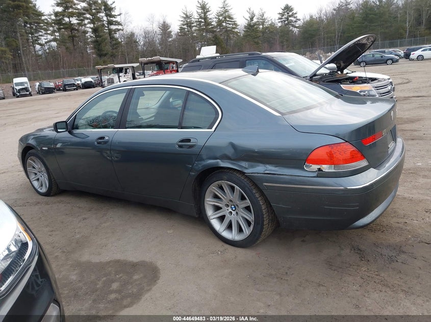 2003 BMW 745Li VIN: WBAGN63473DS44532 Lot: 44649483