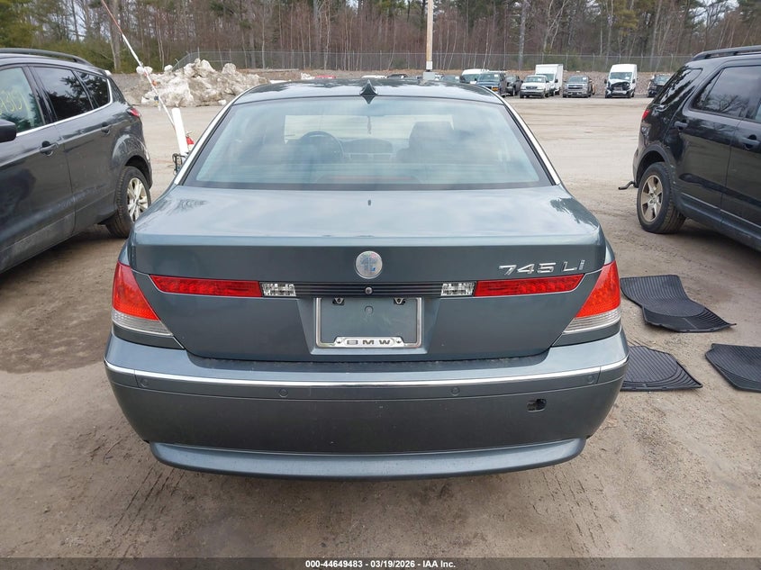 2003 BMW 745Li VIN: WBAGN63473DS44532 Lot: 44649483