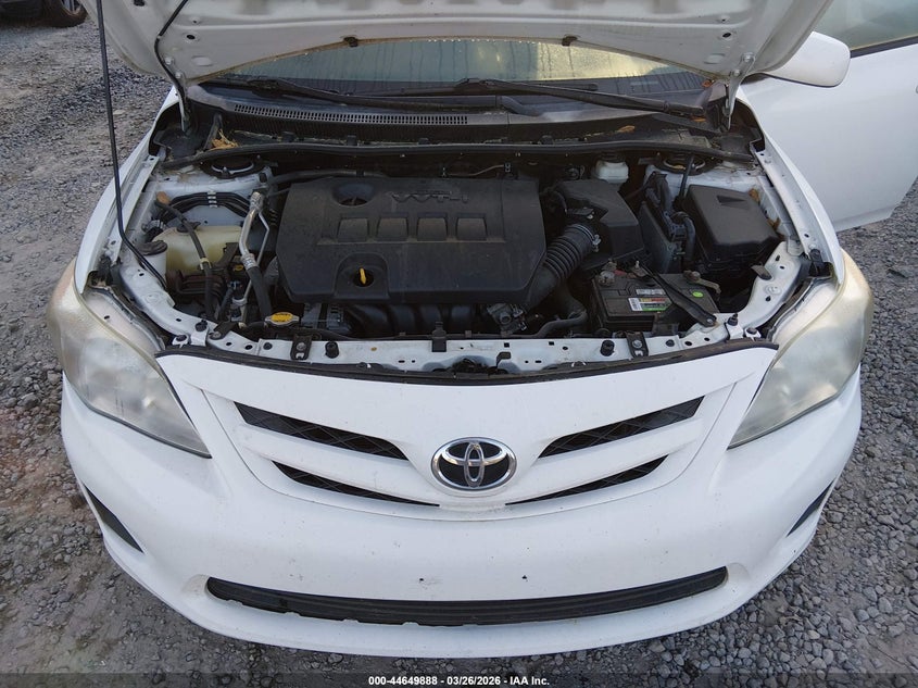 2012 Toyota Corolla 1.8 Le white Lot 111044649888 Vin 5YFBU4EE9CP073161