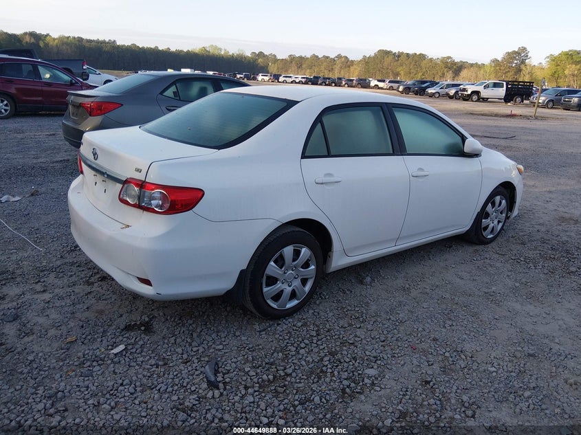 2012 Toyota Corolla 1.8 Le white Lot 111044649888 Vin 5YFBU4EE9CP073161