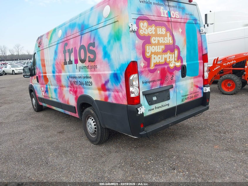 Vin: 3c6mrvjg9re108354, lot: 45146962, ram promaster 3500 cargo van tradesman high roof 159 wb ext w/pass seat 20243