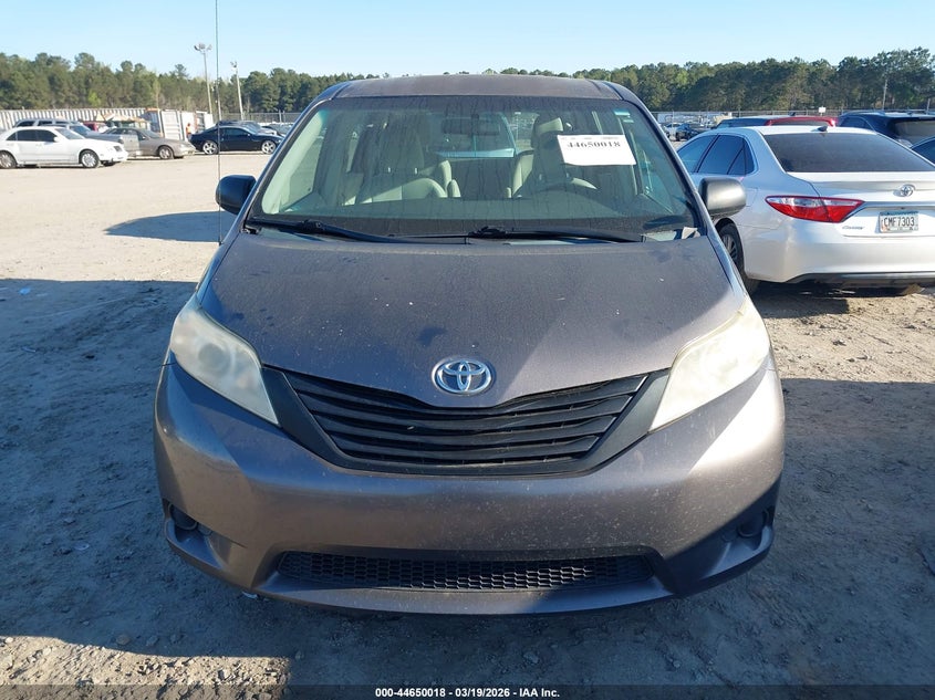 2012 Toyota Sienna 3.5 Base V6 7 Passenger grey Lot 111044650018 Vin 5TDZK3DC3CS250373