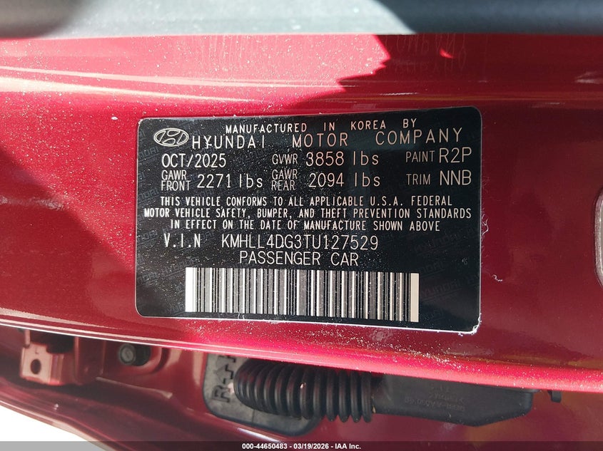 VIN KMHLL4DG3TU127529 2026 HYUNDAI ELANTRA SE