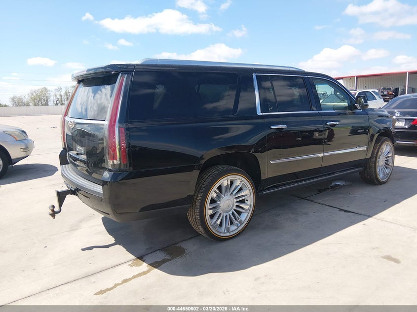 Vin: 1gys4ukj4fr634131, lot: 45147642, cadillac escalade esv platinum 20154