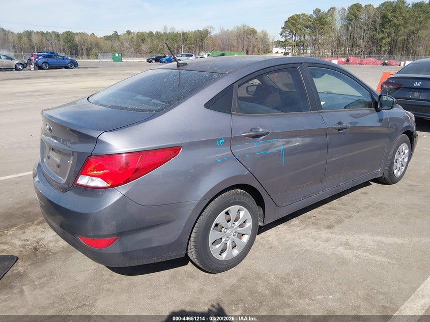 VIN KMHCT4AE7HU187629 2017 HYUNDAI ACCENT SE