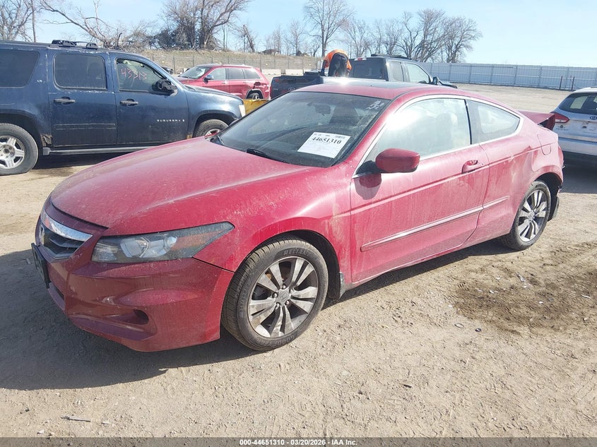 2012 Honda Accord 2.4 2.4 Ex-L red Lot 111044651310 Vin 1HGCS1B81CA010326
