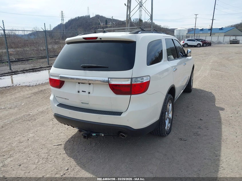 2012 Dodge Durango 3.6 Citadel white Lot 111044654196 Vin 1C4RDJEG8CC112796