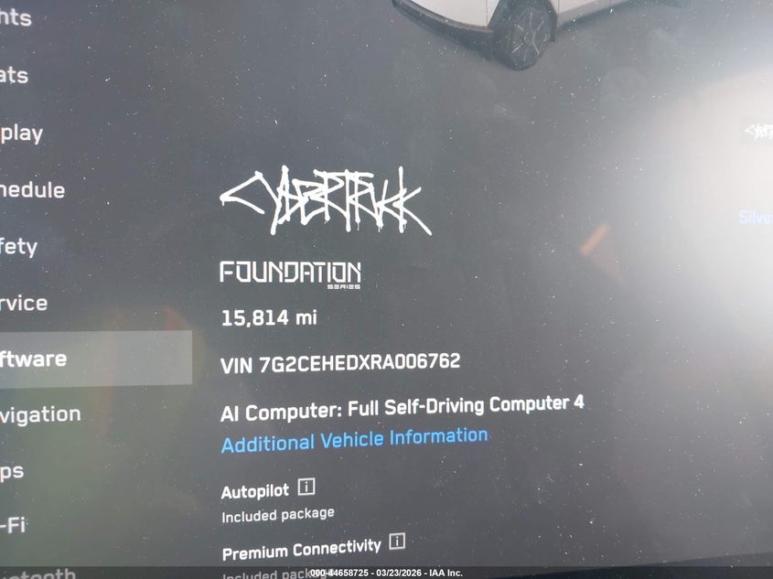 2024 Tesla Cybertruck All-Wheel Drive VIN: 7G2CEHEDXRA006762 Lot: 44658725