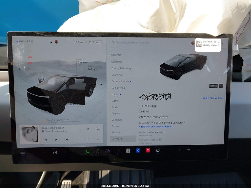 2024 Tesla Cybertruck Cyberbeast VIN: 7G2CEHEE0RA022767 Lot: 44659497