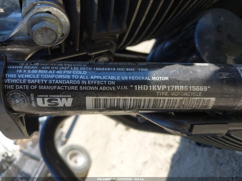 2024 Harley-Davidson Flhrxs VIN: 1HD1KVP17RB615669 Lot: 44660731