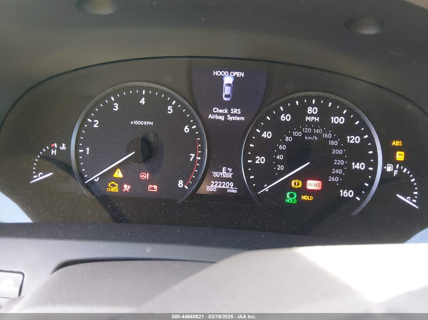 2013 Lexus Ls 460 L VIN: JTHDL1EF0D5005637 Lot: 44660821