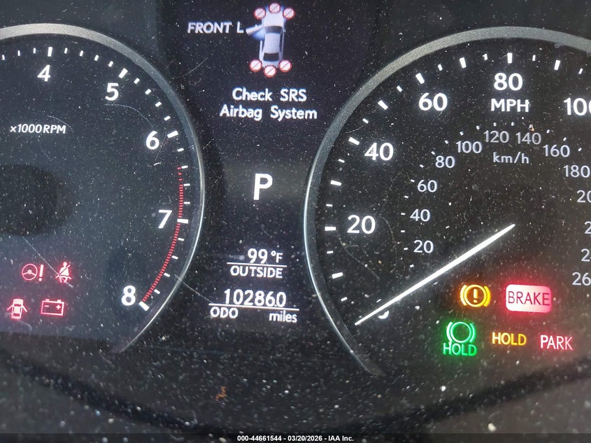 2015 Lexus Ls 460 L VIN: JTHGL5EF7F5055832 Lot: 44661544