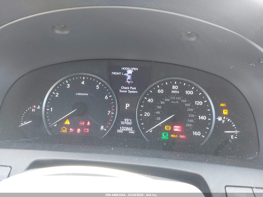 2015 Lexus Ls 460 L VIN: JTHGL5EF7F5055832 Lot: 44661544