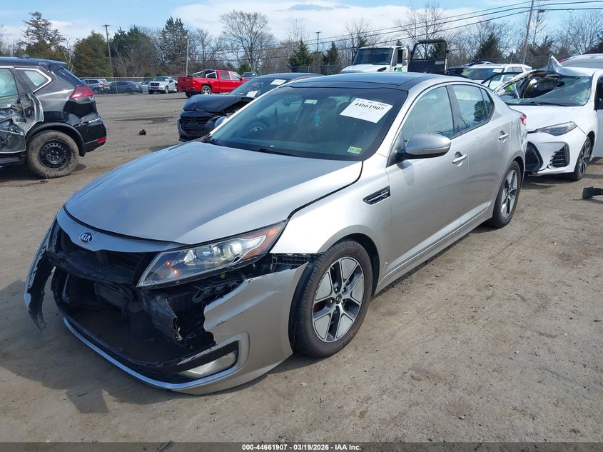 2012 Kia Optima 2.4 Hybrid Ex silver Lot 111044661907 Vin KNAGM4AD7C5032105