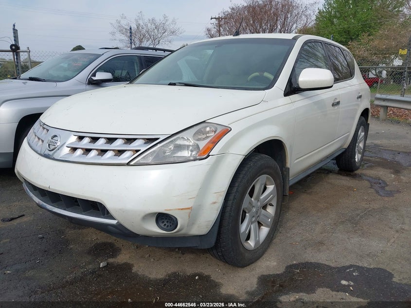 2006 Nissan Murano S/Se/Sl VIN: JN8AZ08W46W554778 Lot: 44662546