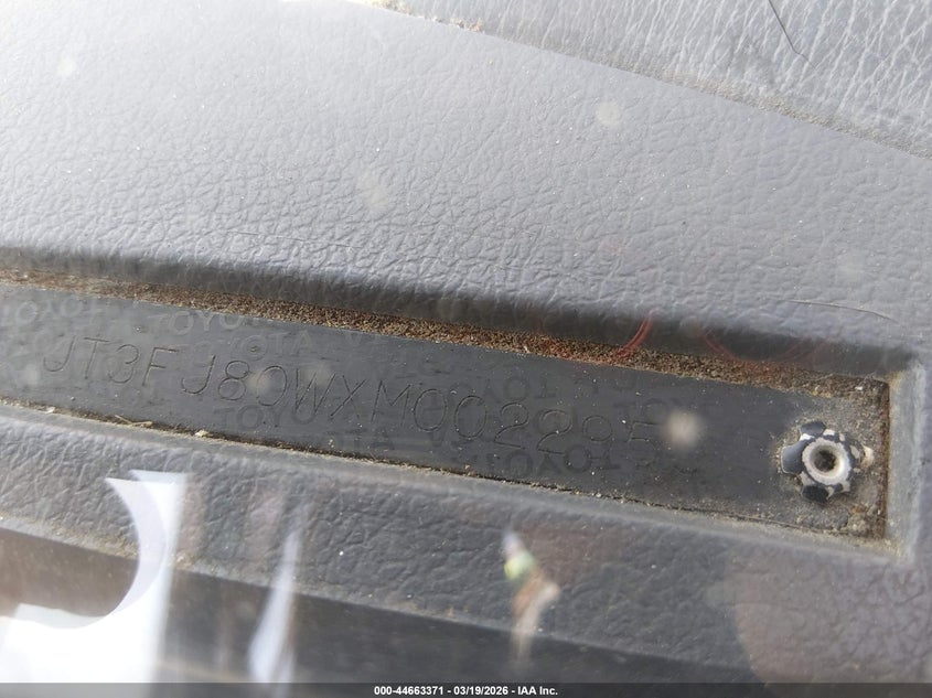 1991 Toyota Land Cruiser Fj80 VIN: JT3FJ80WXM0022950 Lot: 44663371