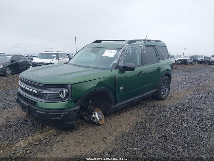 Vin: 3fmcr9b66rrf04893, lot: 45160610, ford bronco sport big bend 20242
