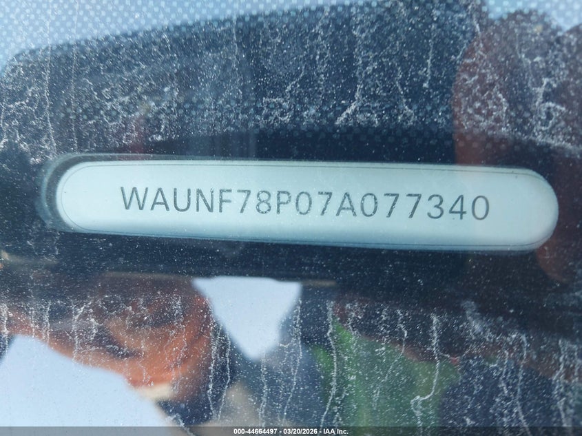 2007 Audi A3 2.0T VIN: WAUNF78P07A077340 Lot: 44664497