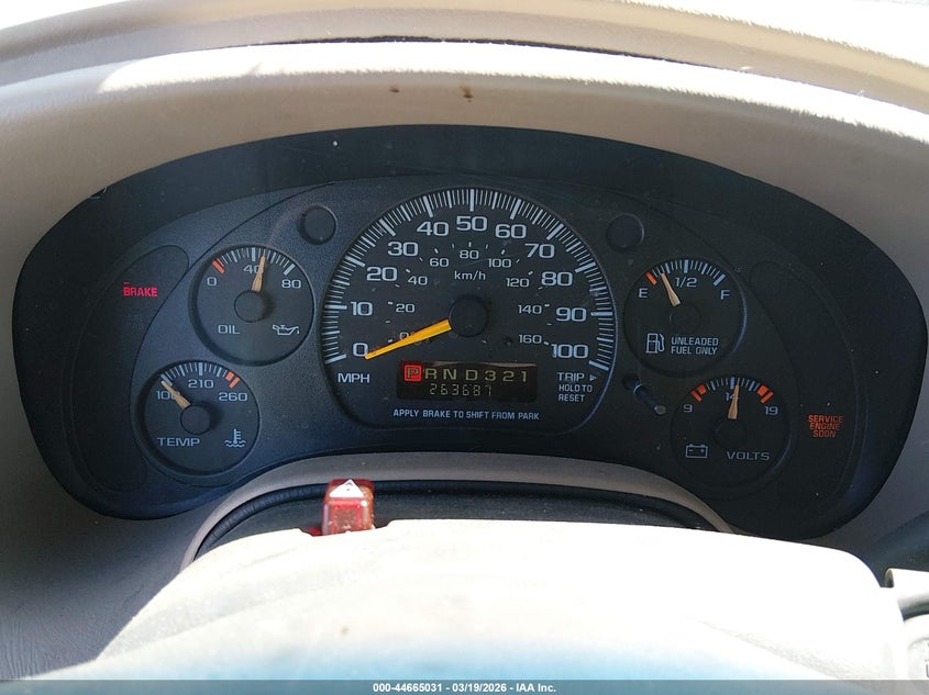 2000 Chevrolet Astro VIN: 1GNDM19W6YB188193 Lot: 44665031