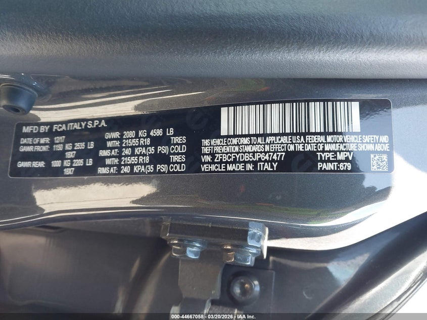 2018 Fiat 500X - вид 9