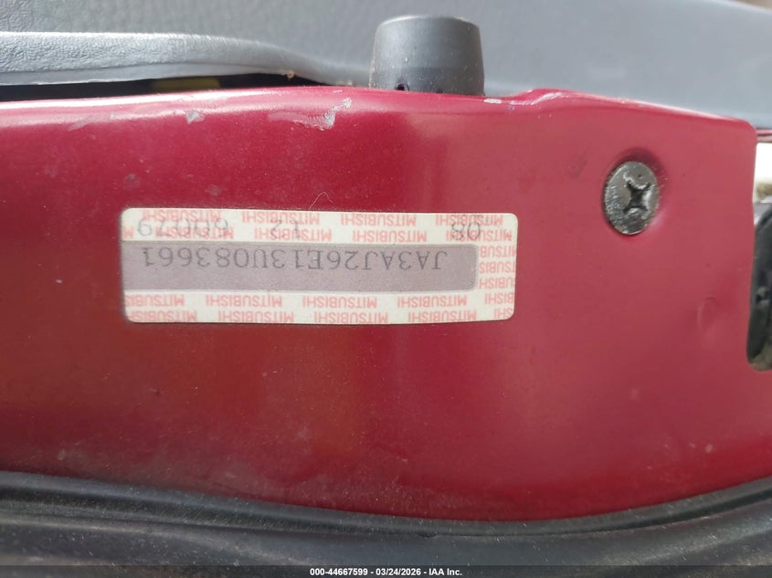 2003 Mitsubishi Lancer Es VIN: JA3AJ26E13U083661 Lot: 44667599