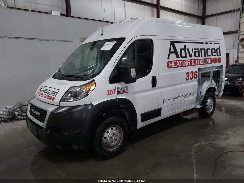 Vin: 3c6trvcg5le141853, lot: 45164860, ram promaster 2500 high roof 136 wb 20202