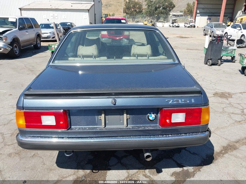 1985 BMW 735I VIN: WBAFH810X09424827 Lot: 44668690